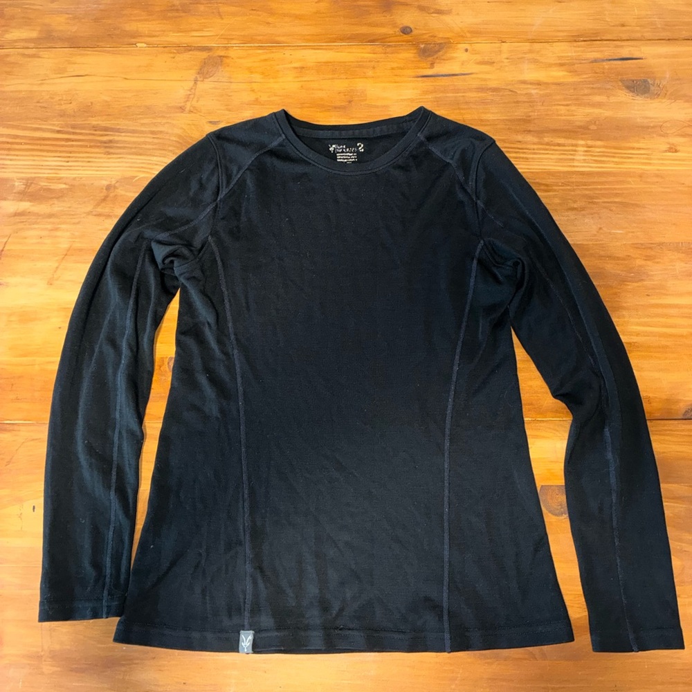 Ibex Women's Classic Black Long Sleeve Top - Picture 4 of 6